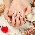 Holiday Ballet short Christmas press-on nails