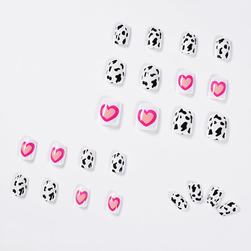 Soft Cow Print Y2K press-on nails
