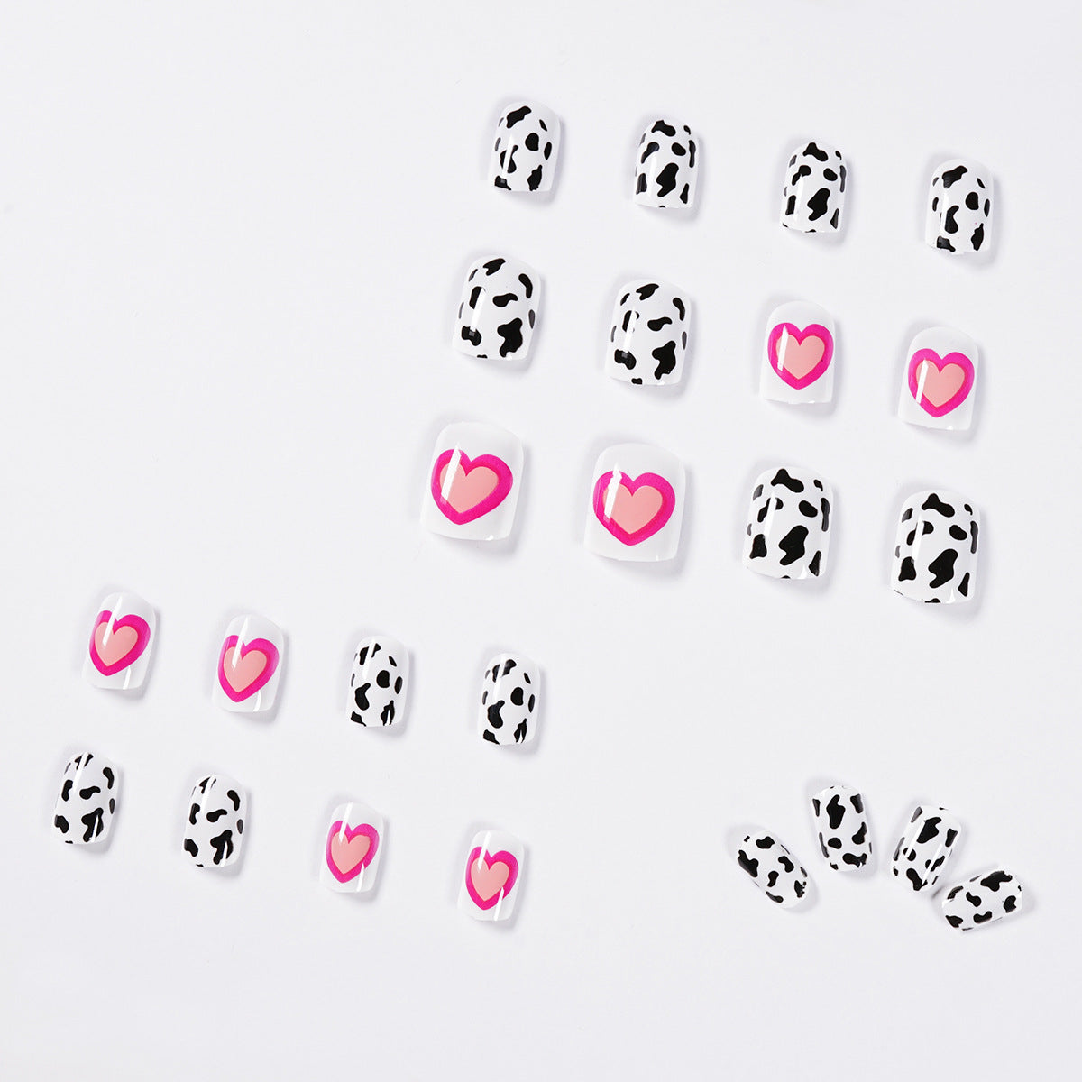 Soft Cow Print Y2K press-on nails