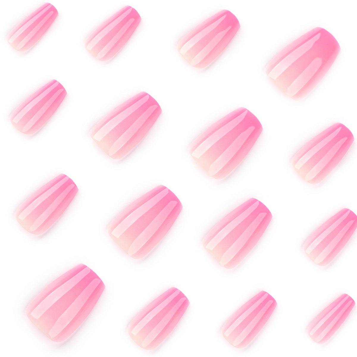 Rose Fade Ballet short press-on nails