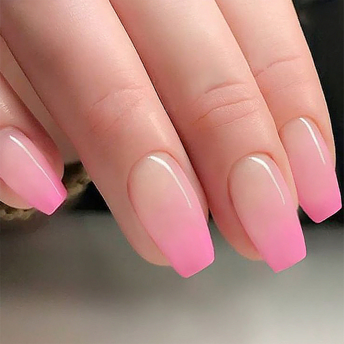 Rose Fade Ballet short press-on nails
