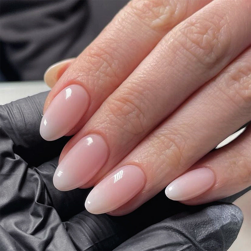 Blush Fade Almond short press-on nails