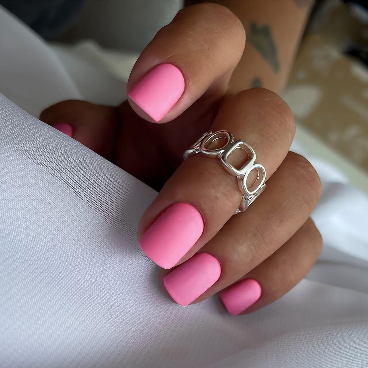 Frosted Solid Square press-on nail collection