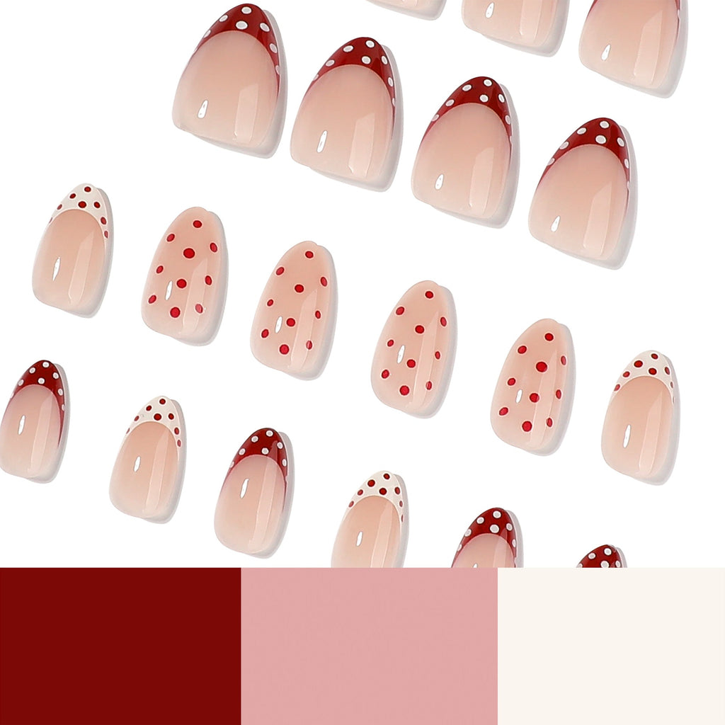 Scarlet Dot retro red polka dot press-on nails