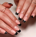 Noir French Edge press-on nails
