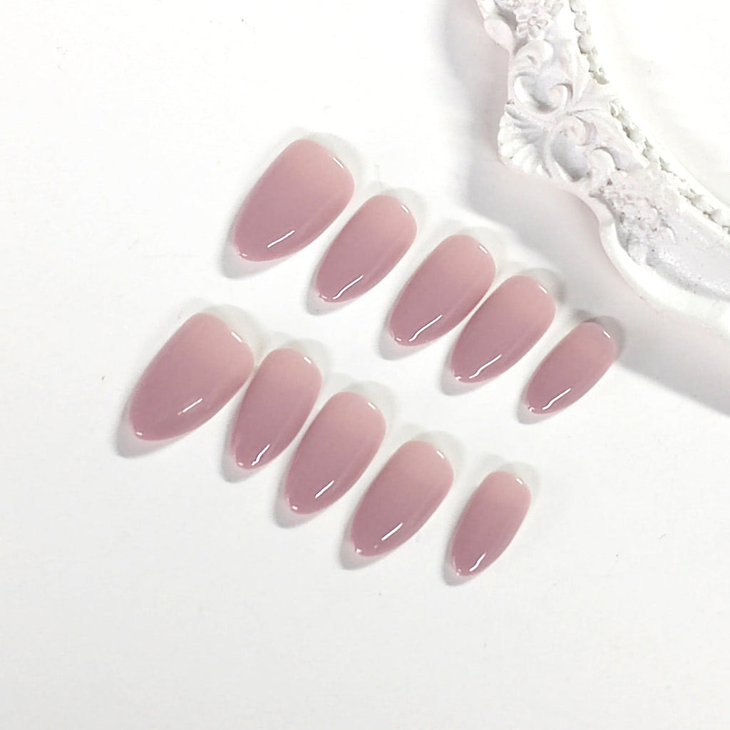 Soft Mauve Mist medium almond 30-piece press-on nail set