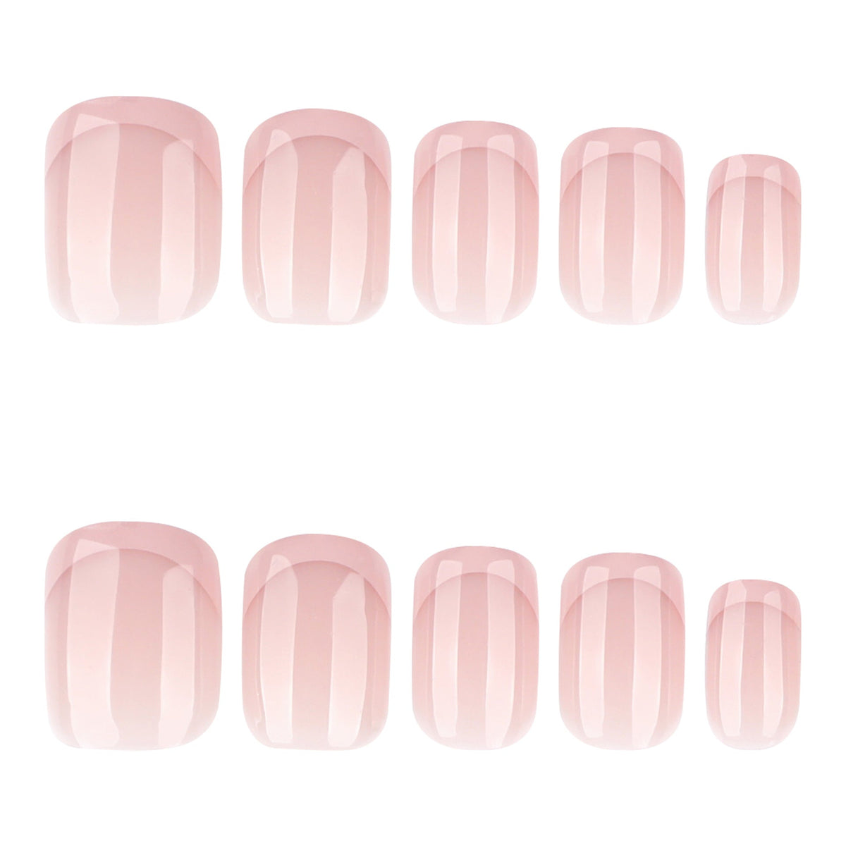 Rose French Square short press-on nails