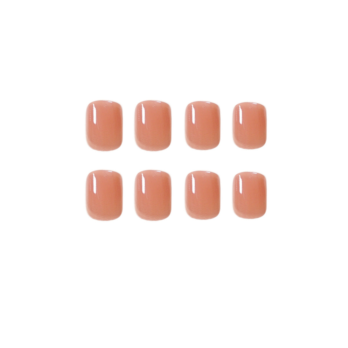 Cinnamon Nude short press-on nails