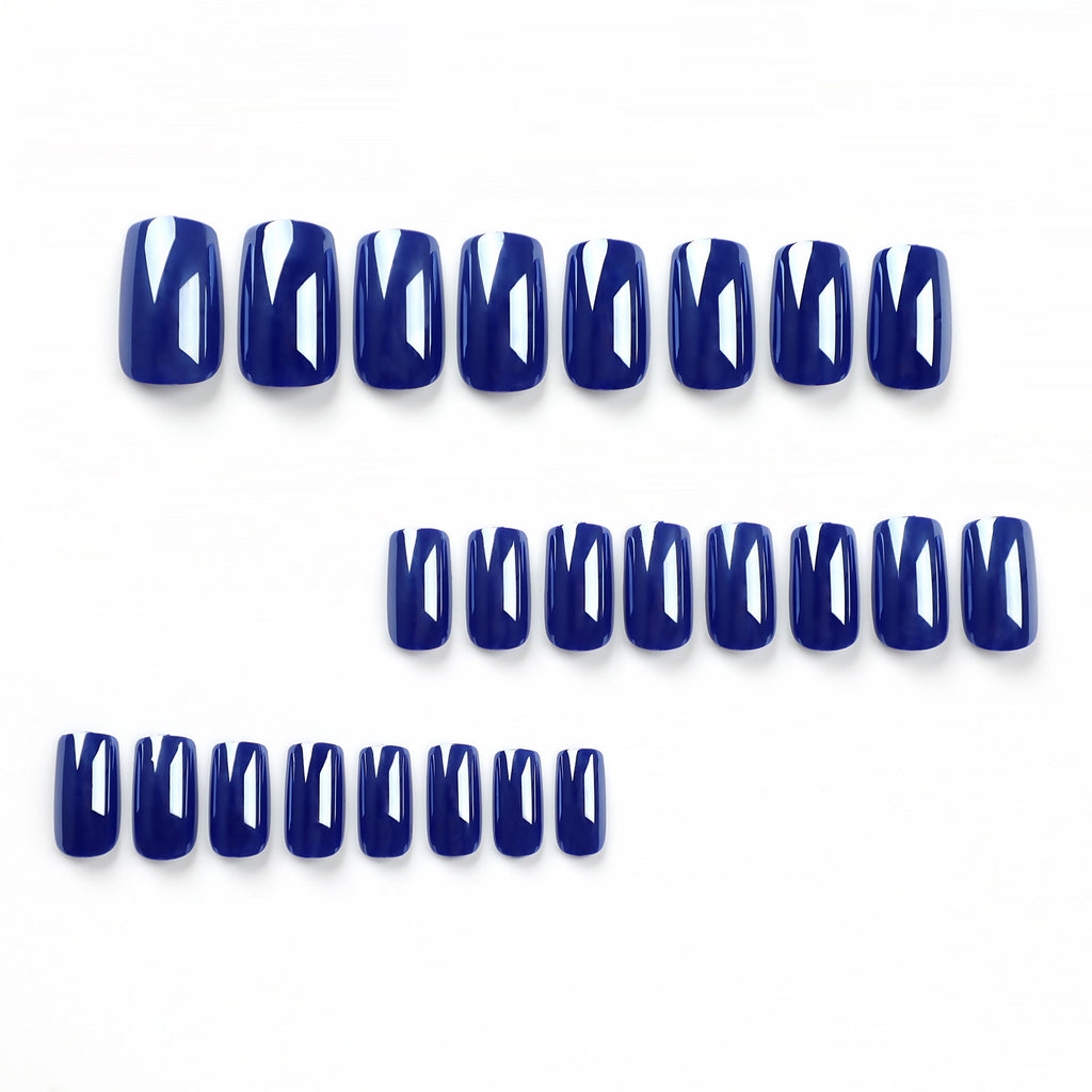 Cobalt Blue solid square press-on nails