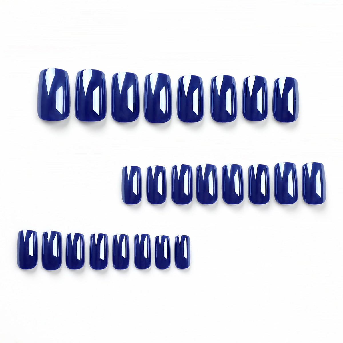 Cobalt Blue solid square press-on nails