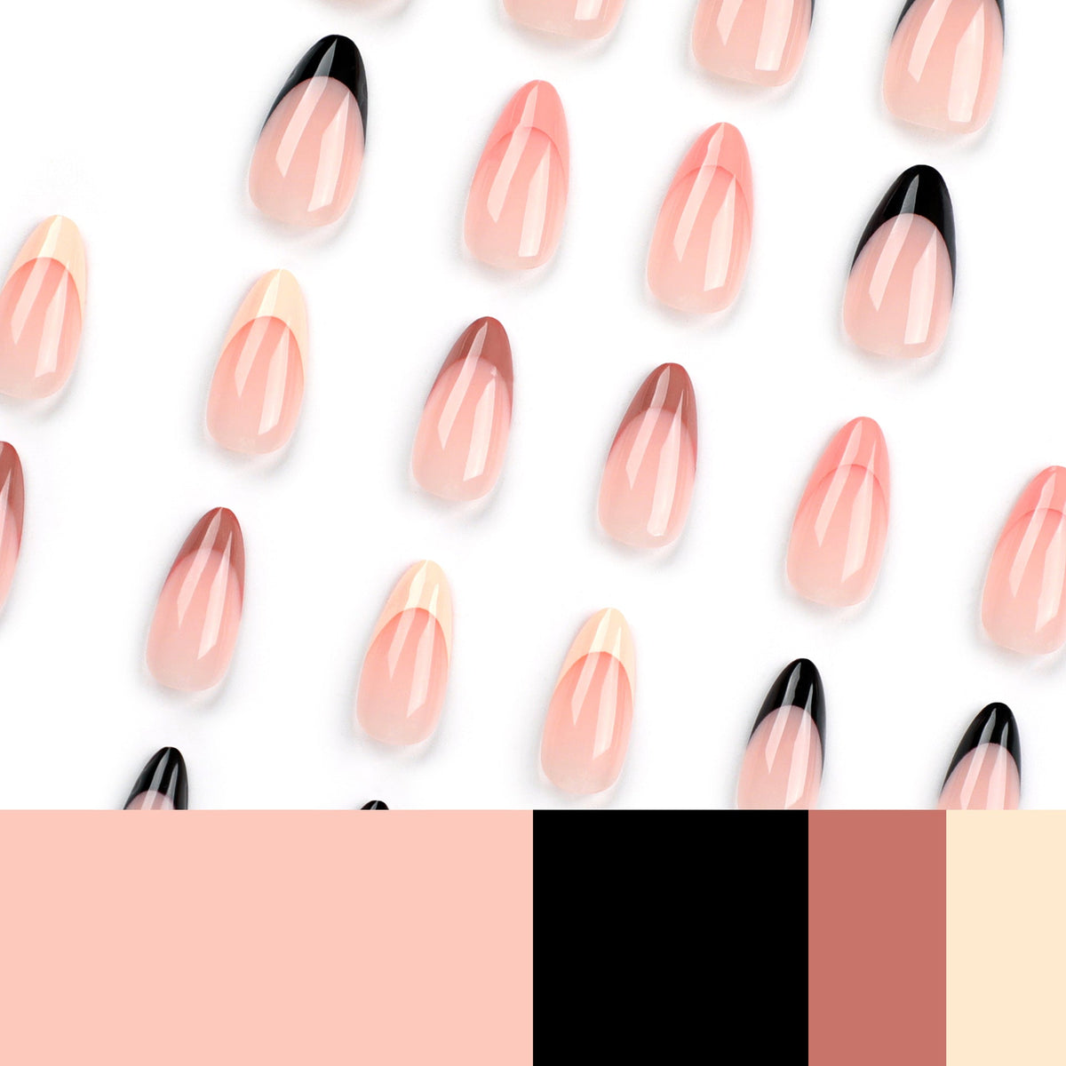 Pink Contrast press-on nails