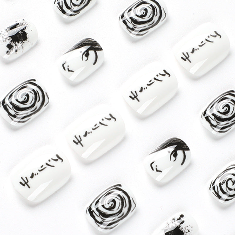 Monochrome Cartoon Mix press-on nails