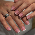 Clean French Square short press-on nails