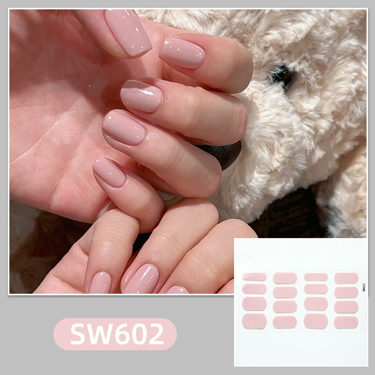 Soft Color gradient and solid nail art stickers