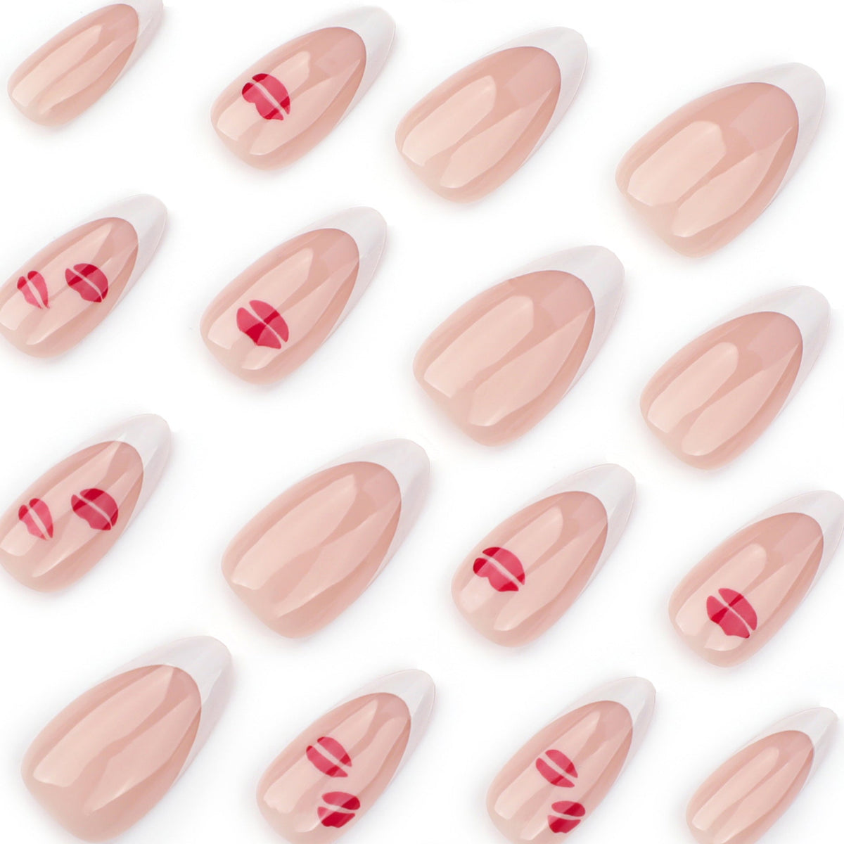 Scarlet Kiss French short almond press-on nails