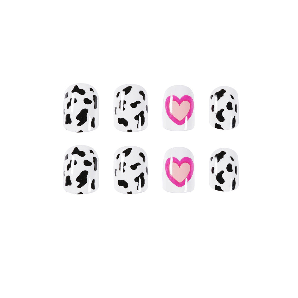 Soft Cow Print Y2K press-on nails