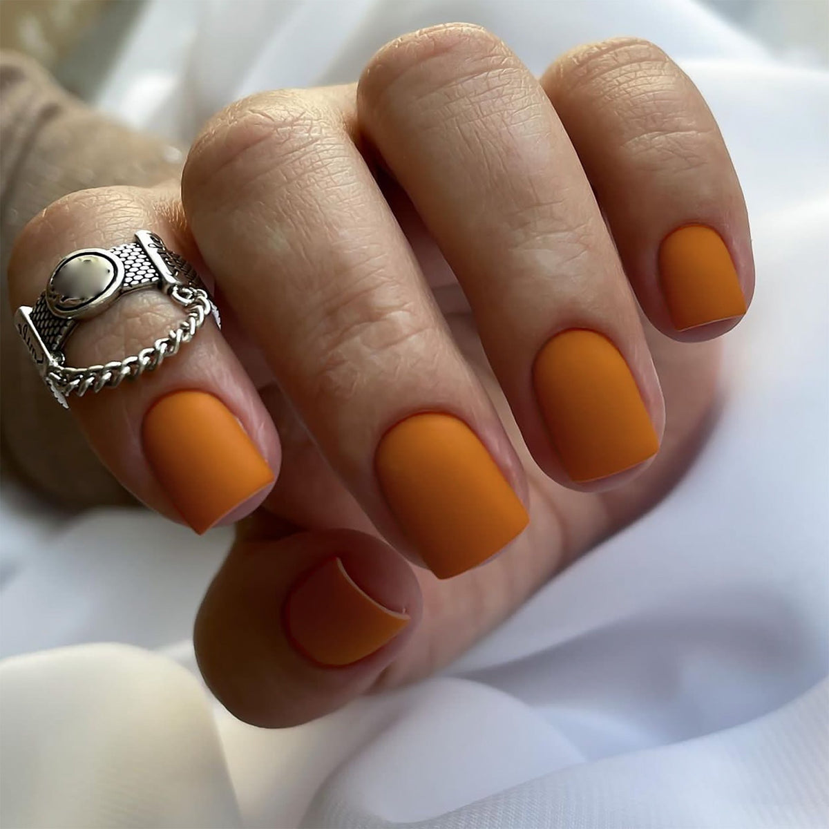 Frosted Solid Square press-on nail collection