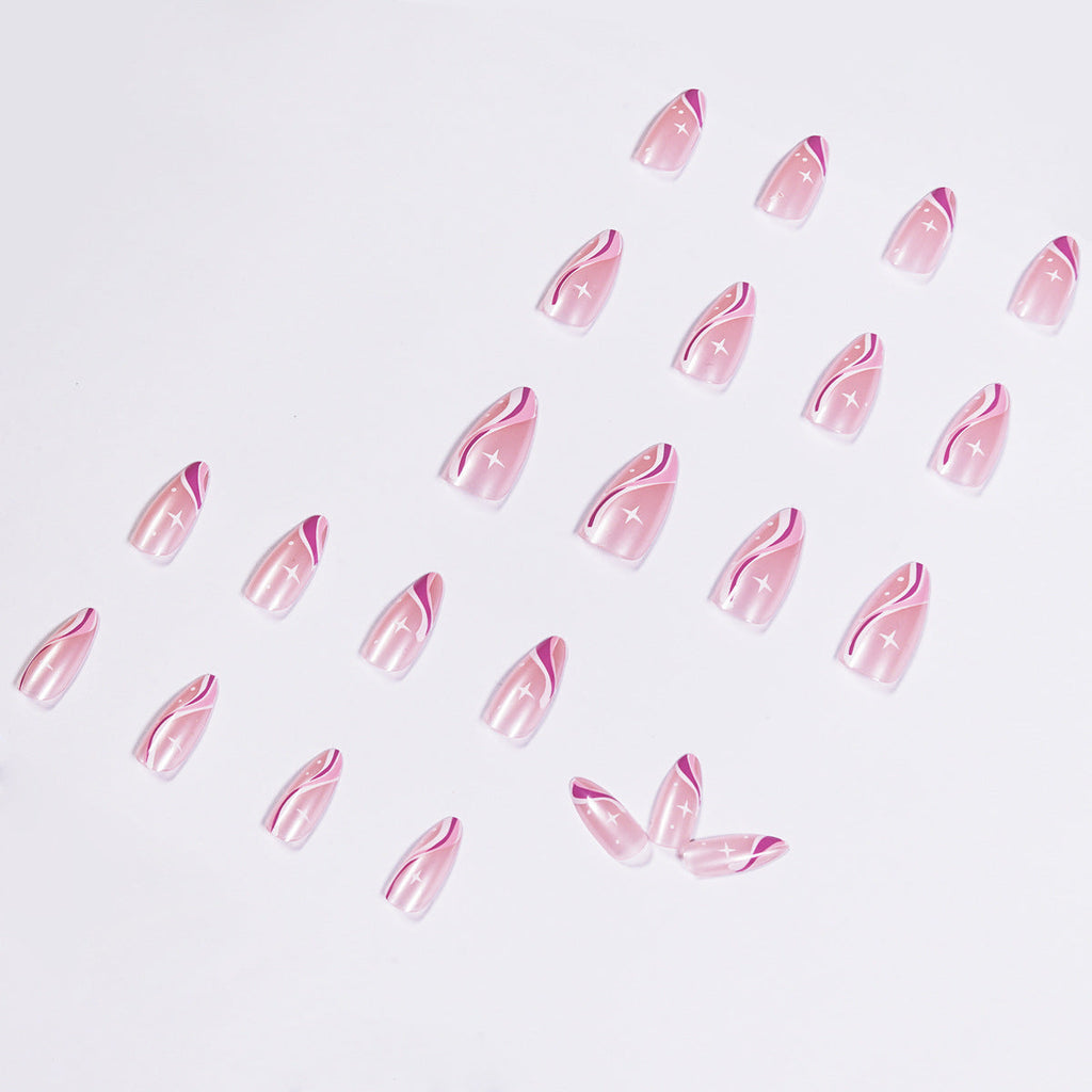 Wave Point pointed press-on nails, alternate view 4