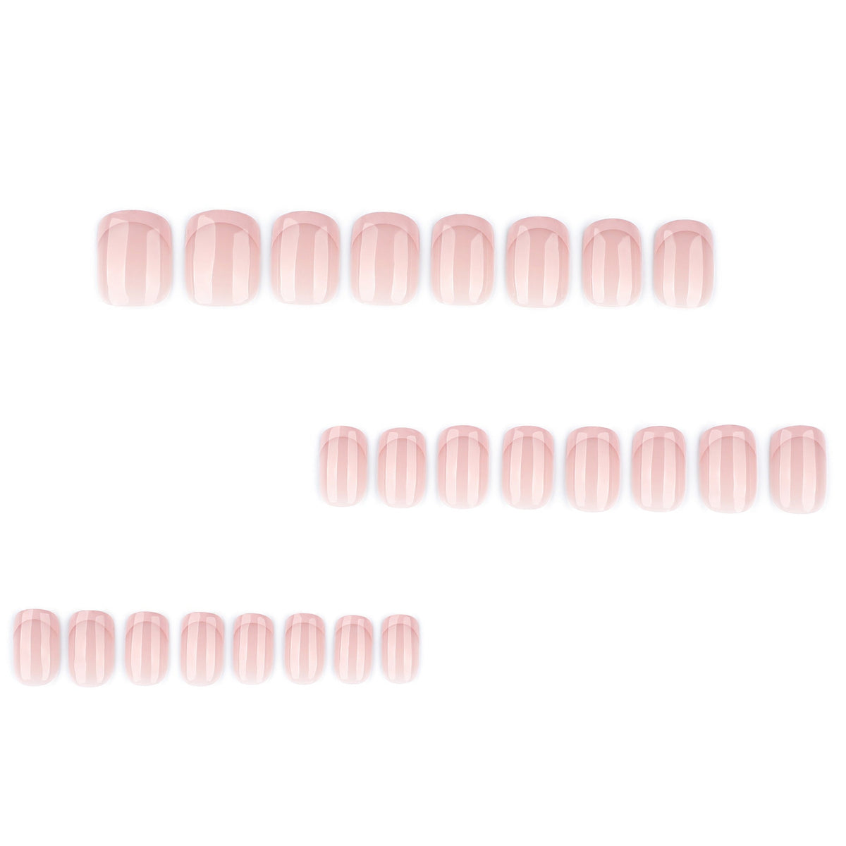 Rose French Square short press-on nails