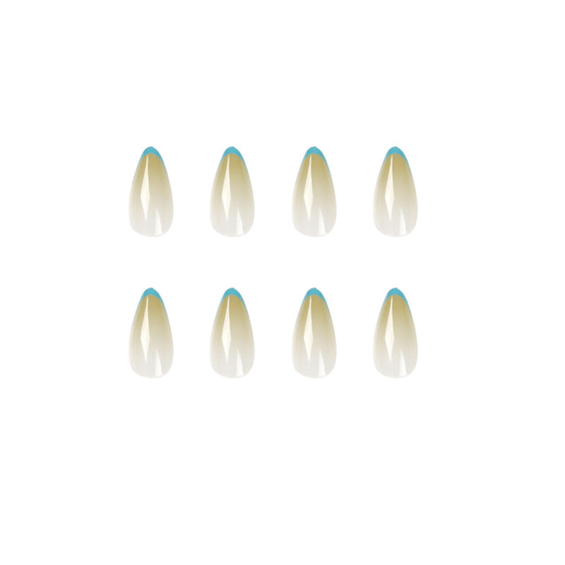 Blue Fade French press-on nails