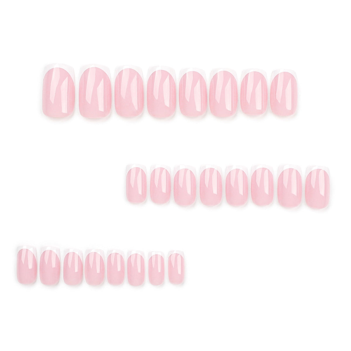Modern French Square press-on nails