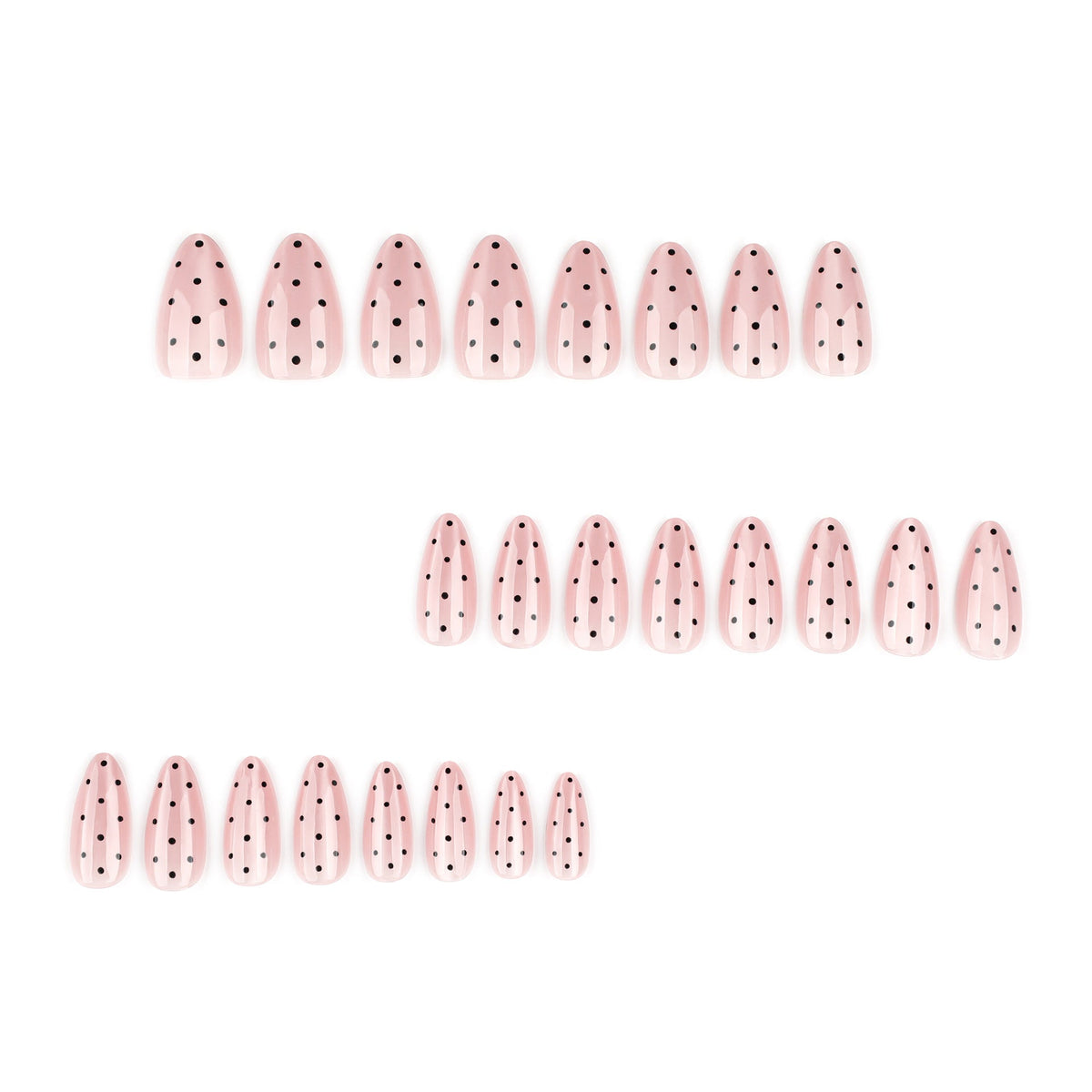 Nude Dot Cat Eye almond press-on nails