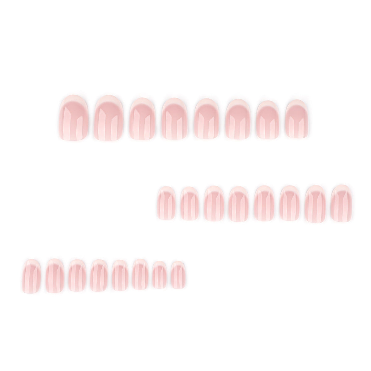Ivory Minimal French short oval press-on nails