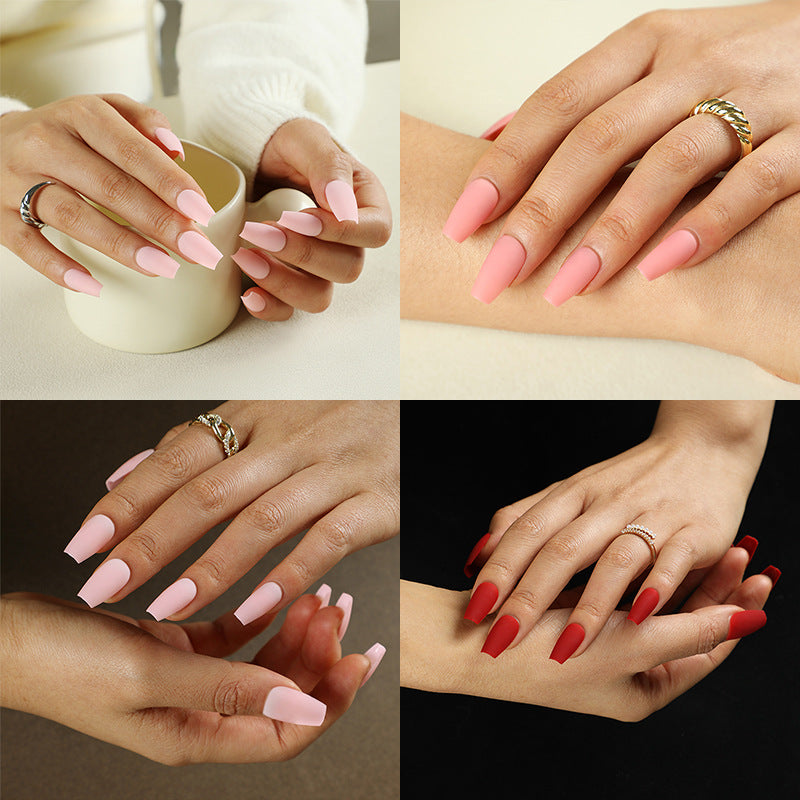 Matte Short Ballet press-on nail collection