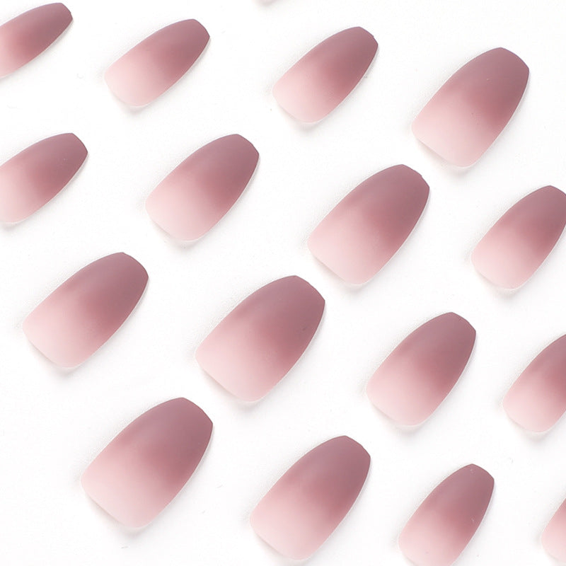 Smoky Grape matte short press-on nails