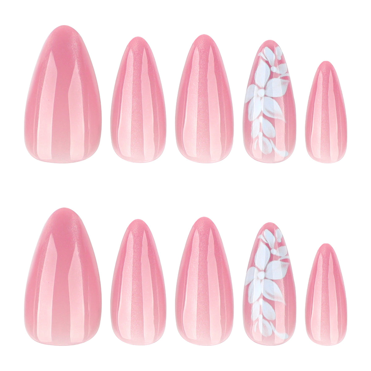 Garden Cat Eye almond press-on nails