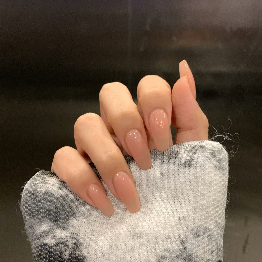 Nude Ballet short pink press-on nails
