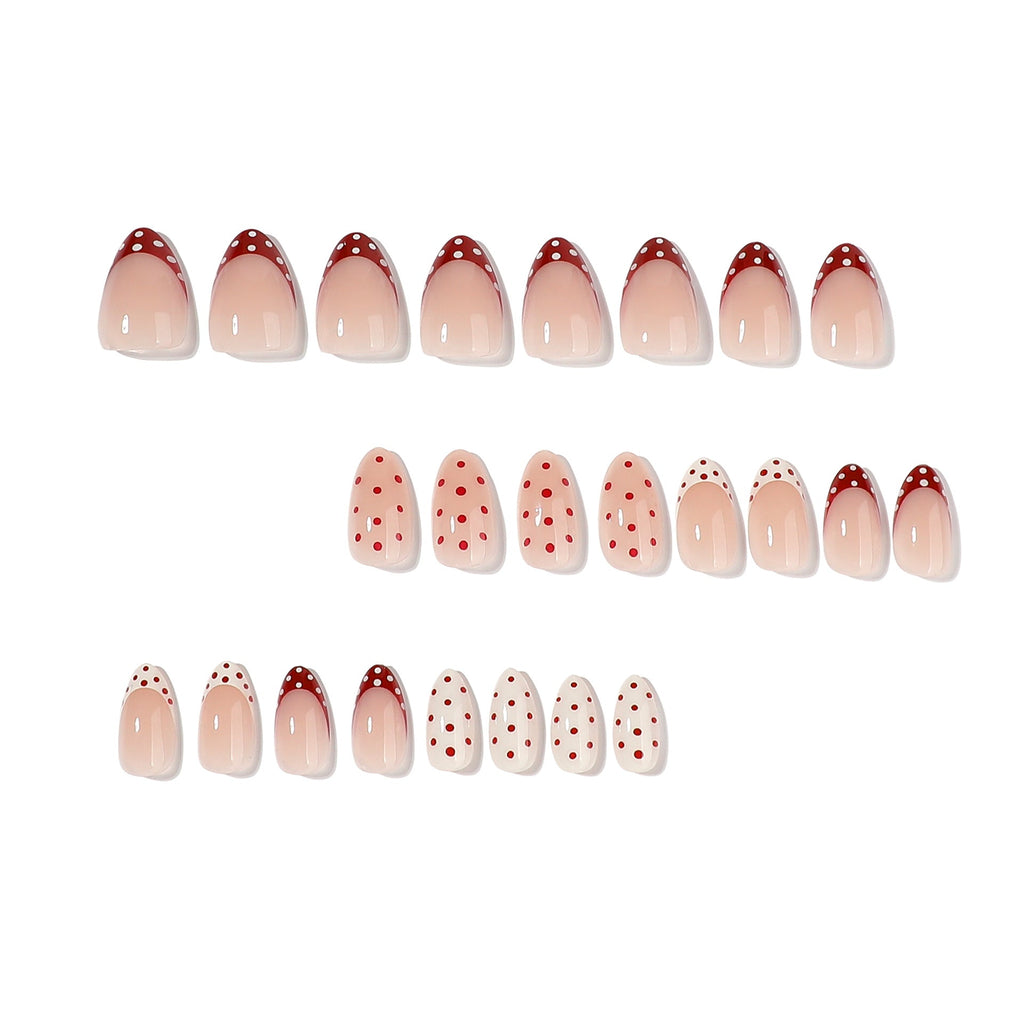 Scarlet Dot retro red polka dot press-on nails