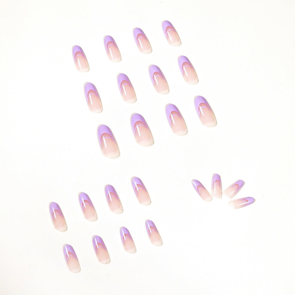 Lavender Double French press-on nails