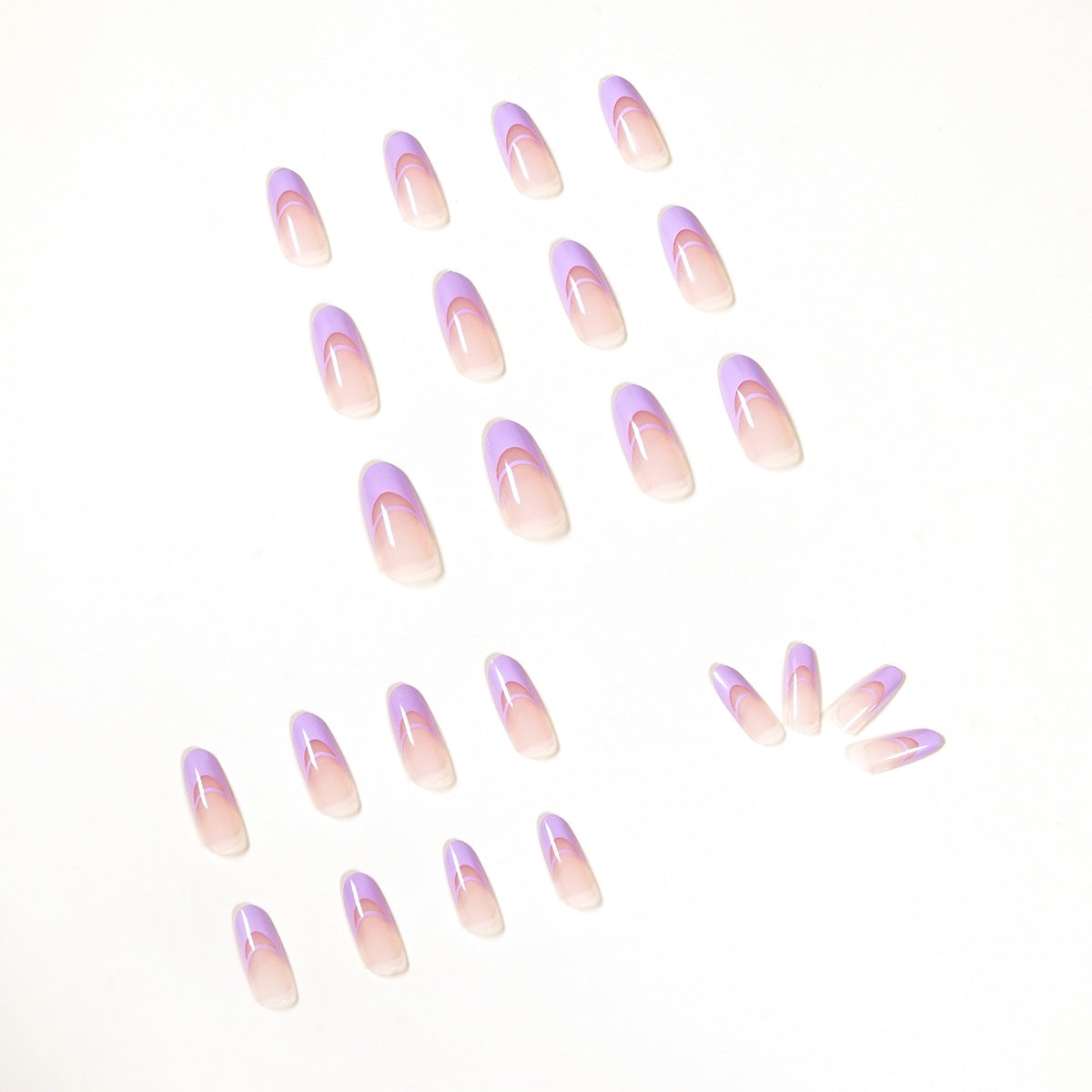 Lavender Double French press-on nails