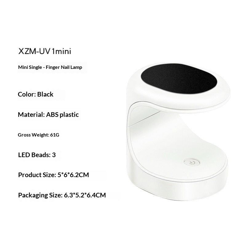 Mini UV LED single-finger nail lamp