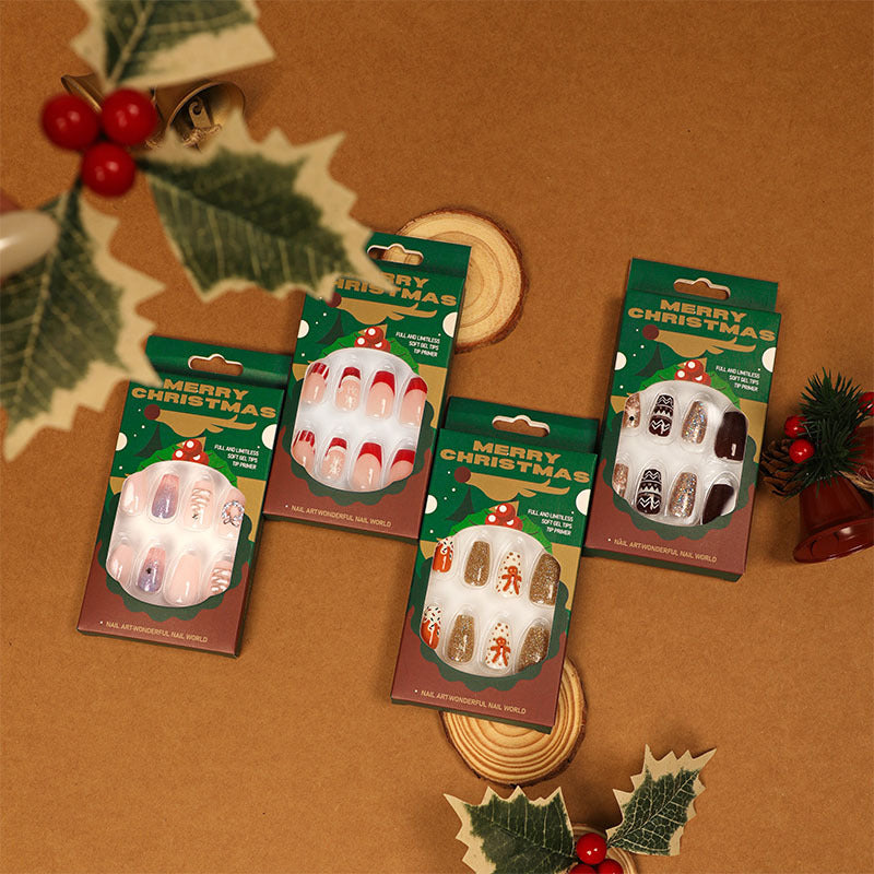 Reindeer Noel Ballet Christmas press-on nails