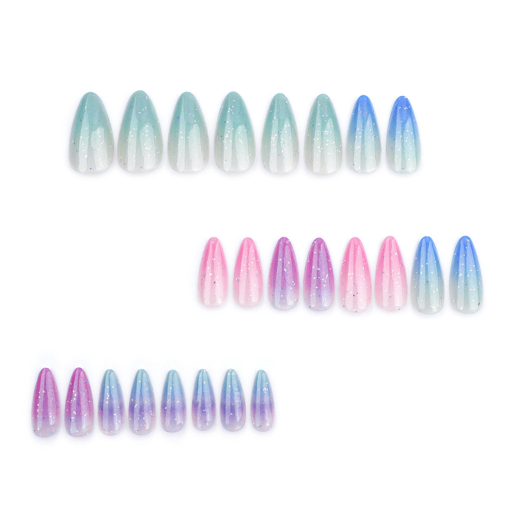 Pearlescent Cat Eye Fade press-on nails