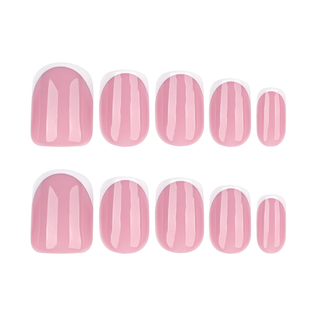 Clean French Square short press-on nails