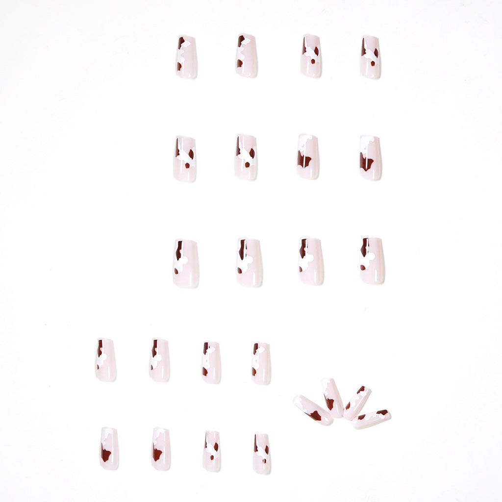Cream Mocha neutral press-on nails