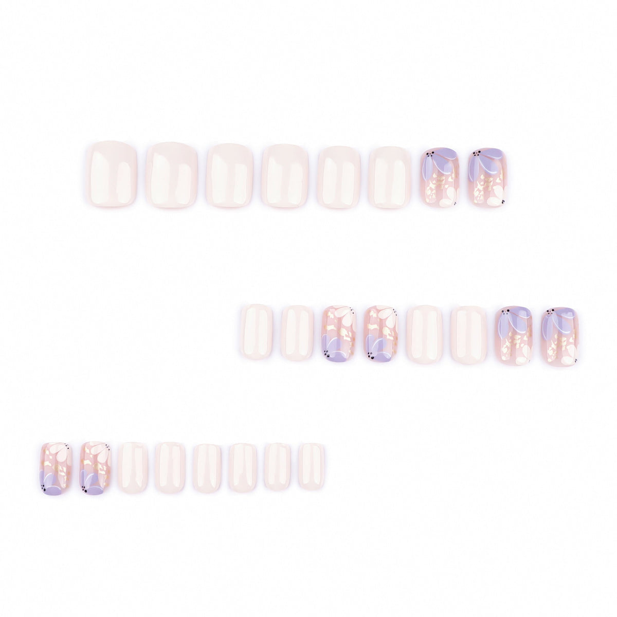 Spring Blossom short square press-on nails