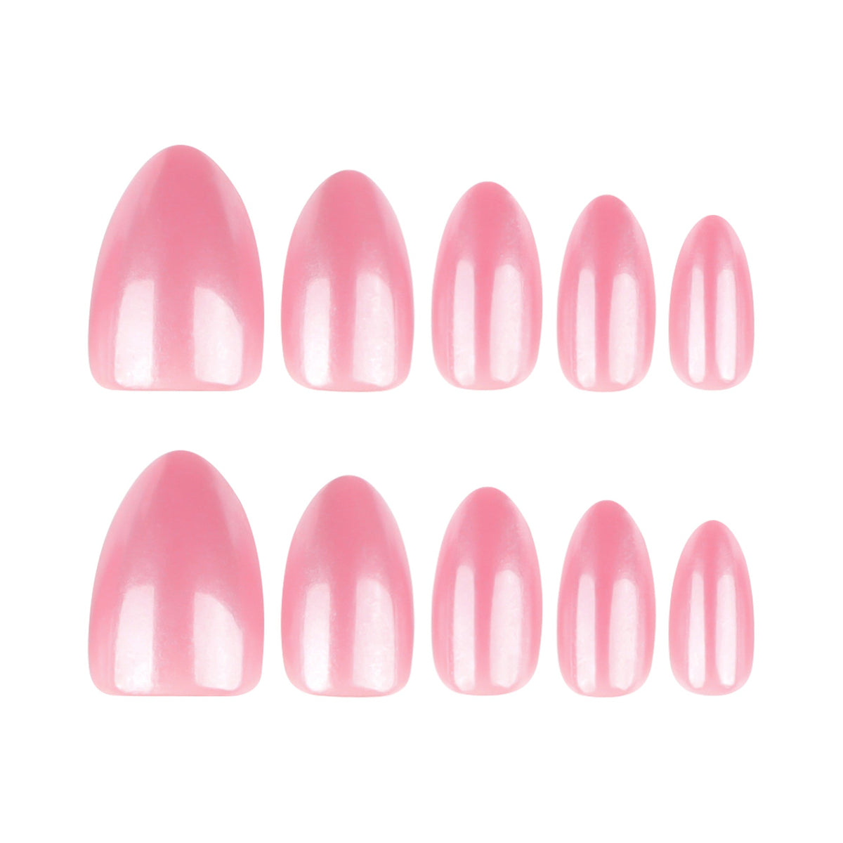 Mirror Mist Almond short chrome 30-piece press-on nail set