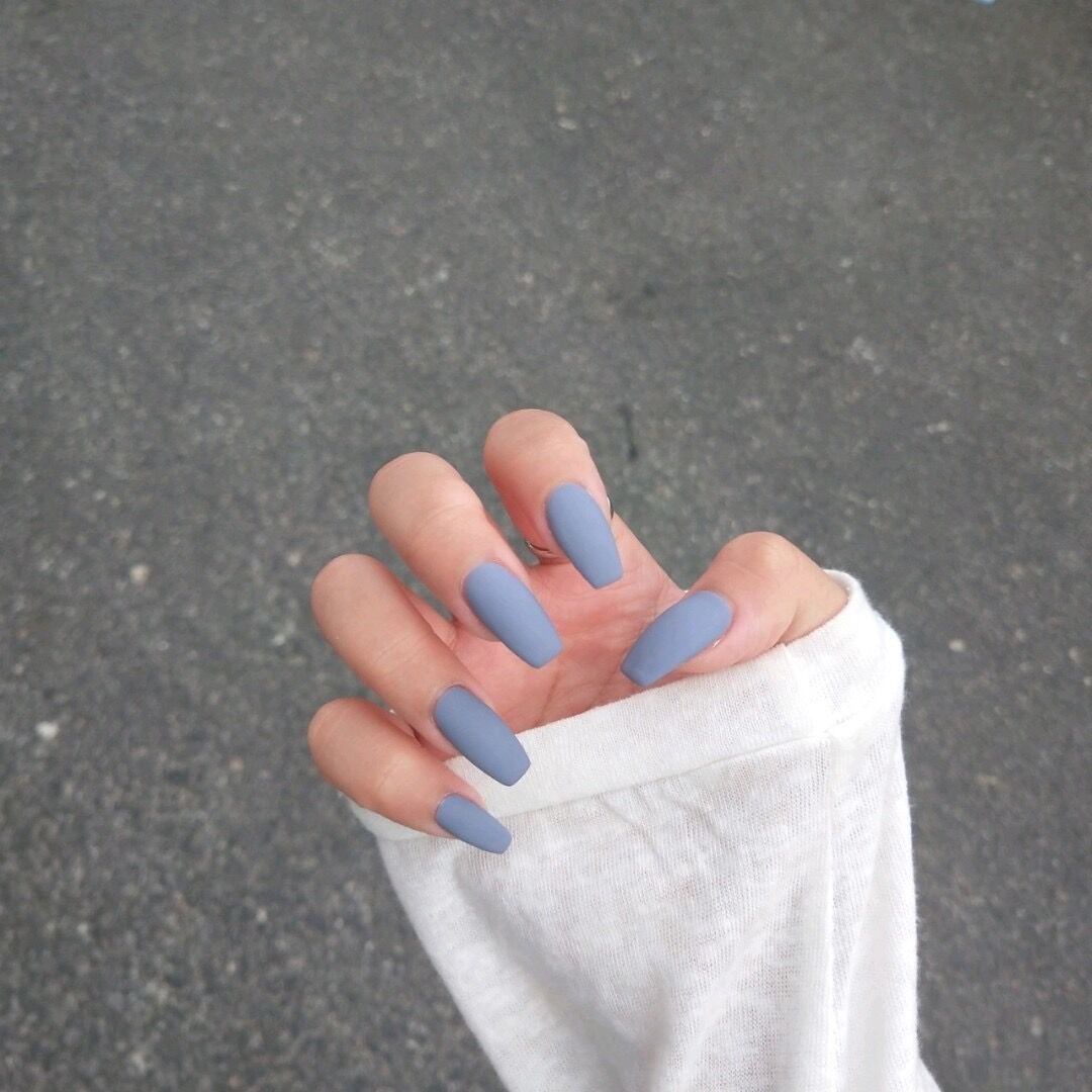 Matte Ballet short solid press-on nail collection
