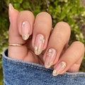 Spring Meadow floral almond press-on nails