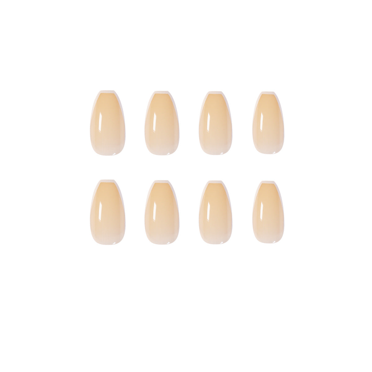 Cream Jade French short ballet press-on nails