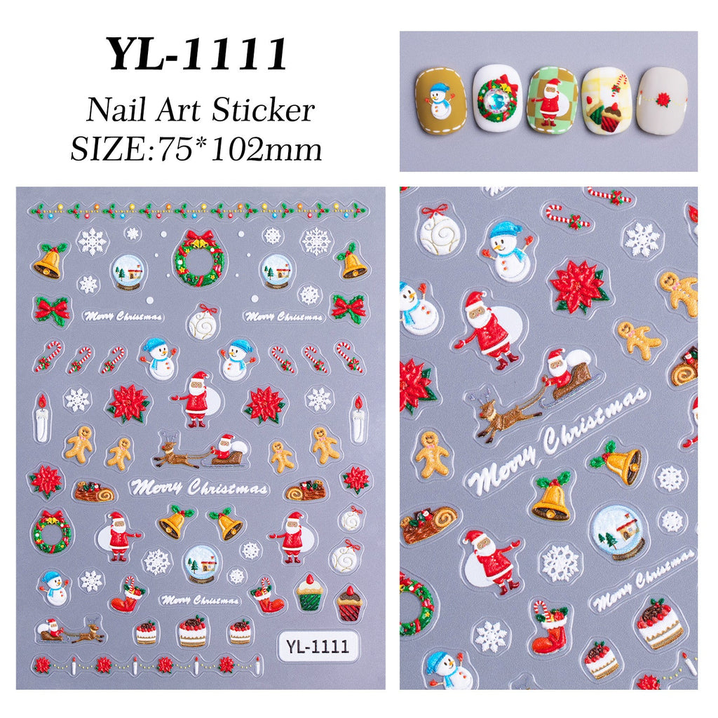 Snowman Holiday 5D nail stickers, alternate view 8