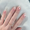 Soft Glow French gradient press-on nails