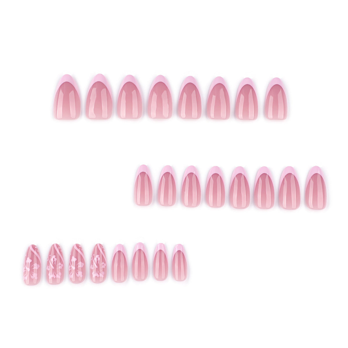 Summer Almond short press-on nails