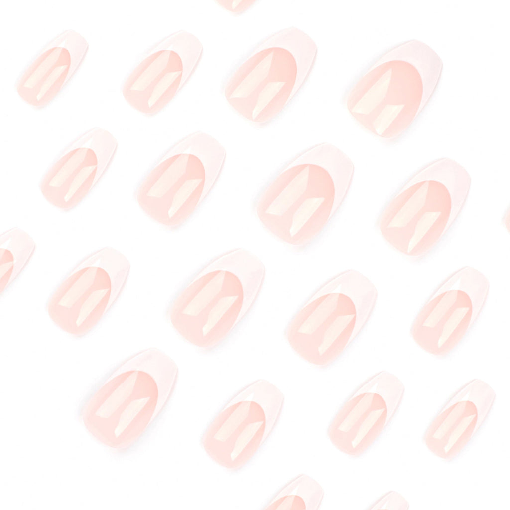 Classic White French ballet press-on nails