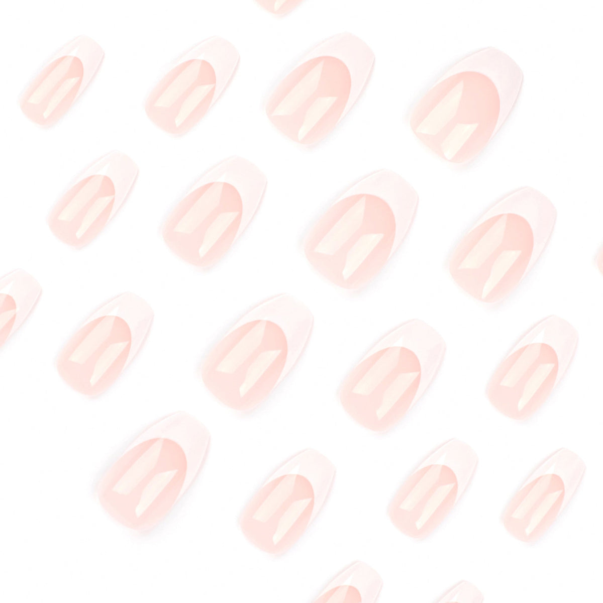 Classic White French ballet press-on nails