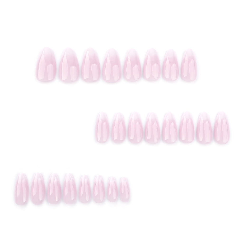 Blush Fade Almond short press-on nails